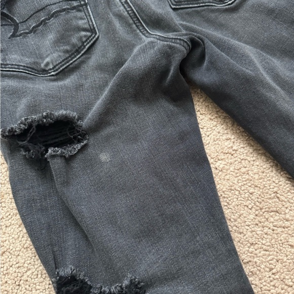 American Eagle Outfitters High Rise Jeggings Super Stretch X Size 6 Faded Black - Picture 3 of 9